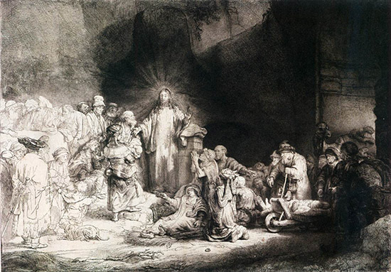 Little Children being brought to Jesus, Rembrandt