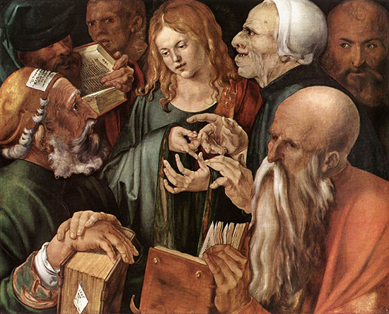 Christ among the doctors by Albrecht Dürer