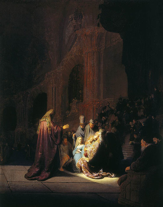 Presentation of Jesus in the Temple - Rembrandt