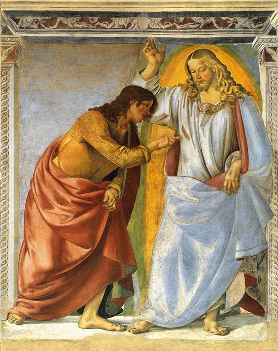 Doubting Thomas, Fresco