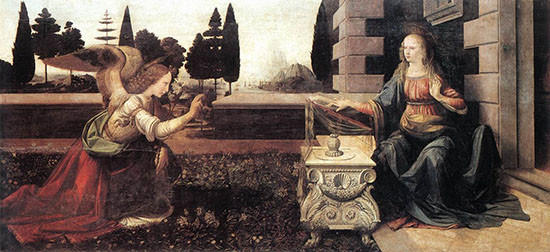 The Annunciation by da Vinci