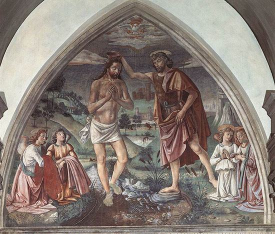 The Baptism of Christ by Domenico Ghirlandaio