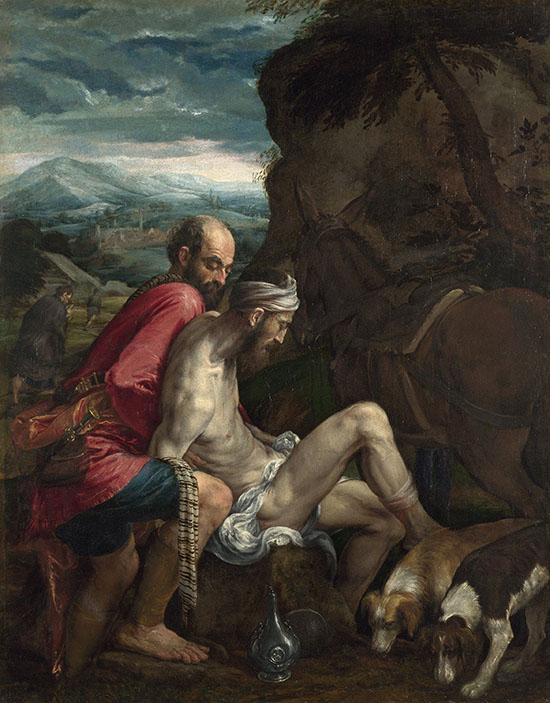 The Good Samaritan - oil painting by Jacopo Bassano