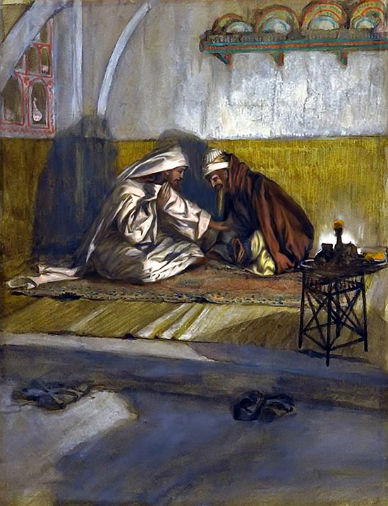 Jesus and Nicodemus by Tissot