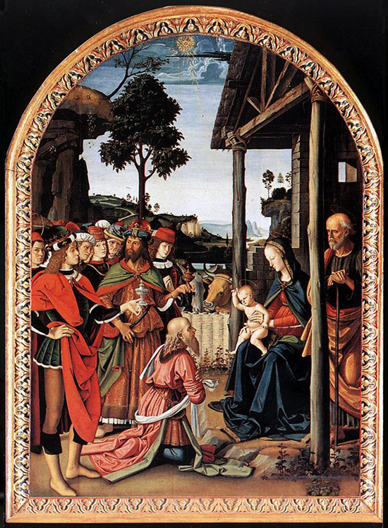 The Epiphany-Adoration of the Magi - Pietro Perugino