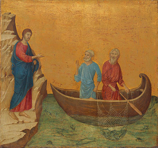 Jesus calling Peter and Andrew - Tempera on wood Duccio